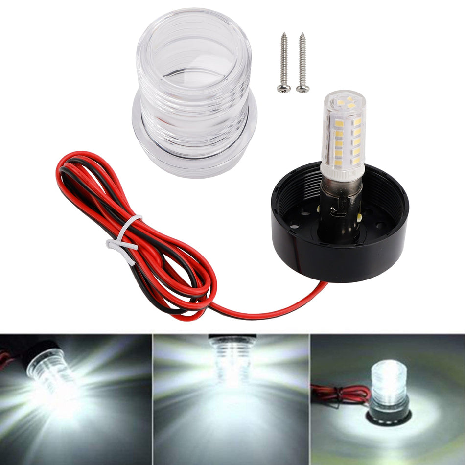 2,7-W-LED-Navigationssignalleuchte, Ankerleuchte, runde Lampe für Boote und Yachten, Schutzart IP66