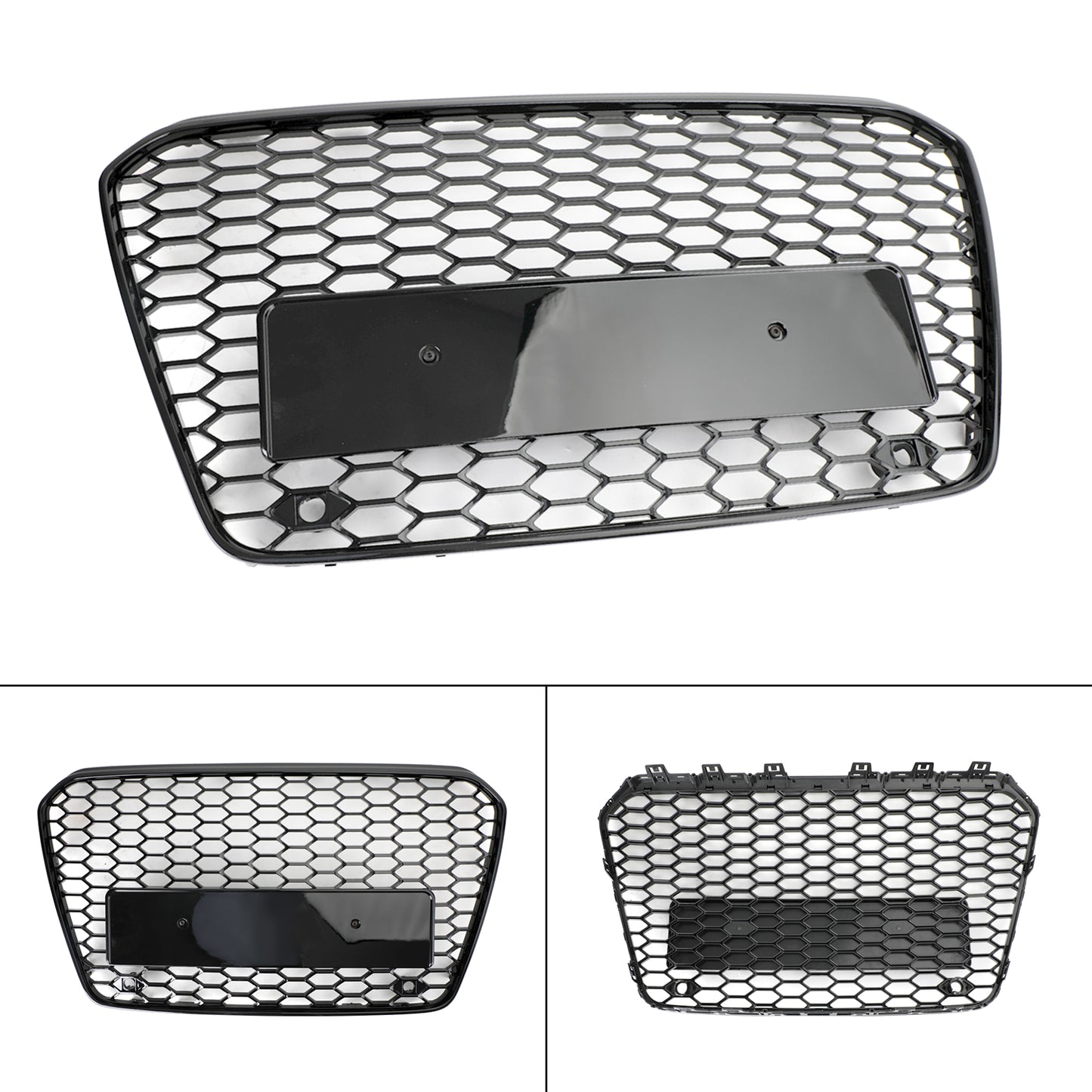 RS5 Style Honeycomb Mesh Front Bumper Grille Grill Fit Audi A5 S5 B8.5 2013-2016