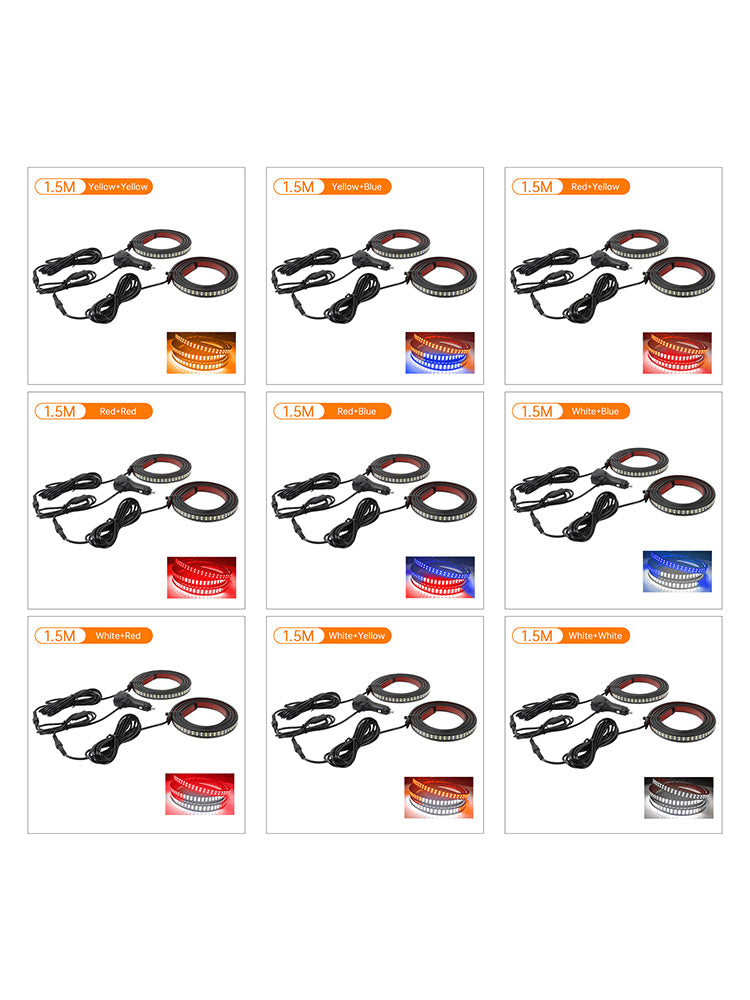 Zweifarbige LED-Lichtstreifen für Trittbrettseitenschritte für Pickup