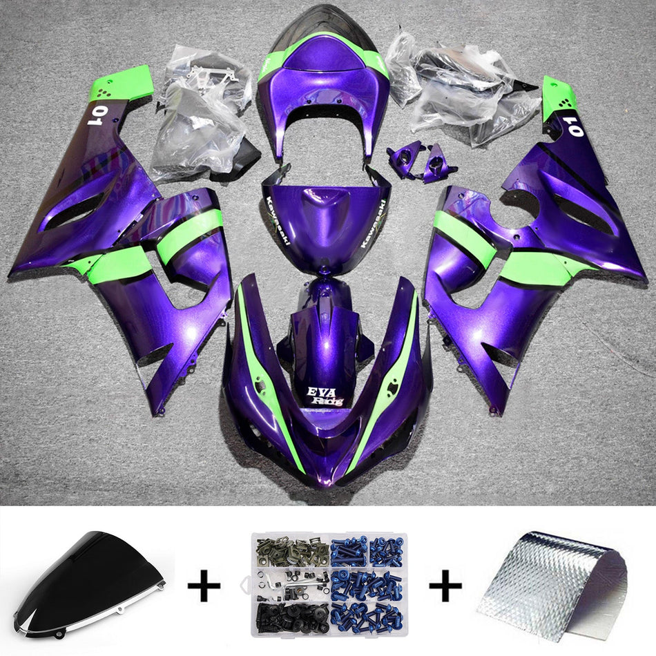 Verkleidungssatz aus ABS-Kunststoff, passend für Kawasaki ZX6R 636 (2005-2006)
