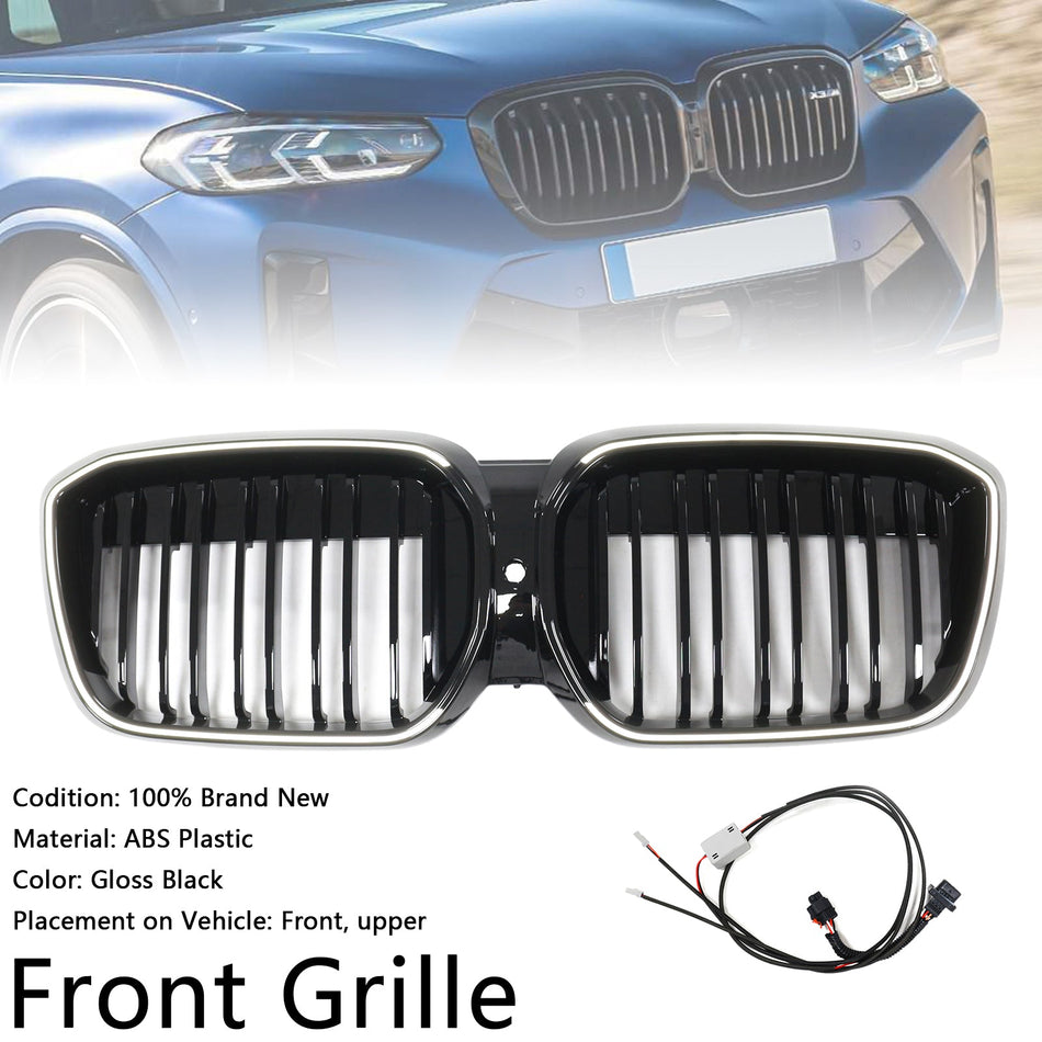 2022–2024 BMW IX3 G08 LCI Doppellamellen-Frontnierengrill schwarz glänzend