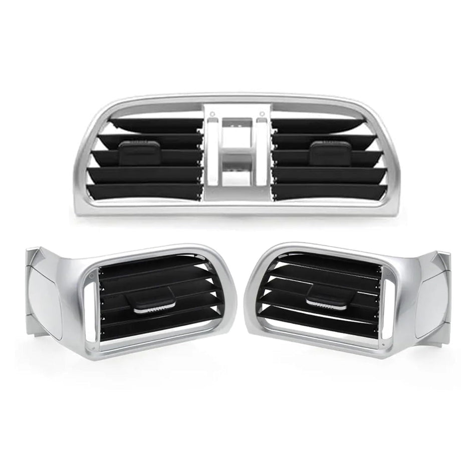 2004-2011 Porsche Carrea 997 Abdeckung für die mittlere Lüftungsdüse links/rechts, silber, Teilenummer: 99755214105, 99755213105, 99755213205