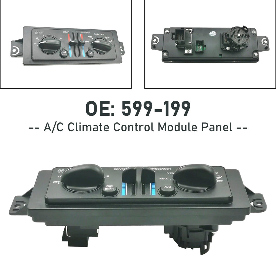 2000-2004 Buick Century Custom, Limited 3.1L V6 - Gas-Klimaanlagen-Steuermodul-Panel 599-199