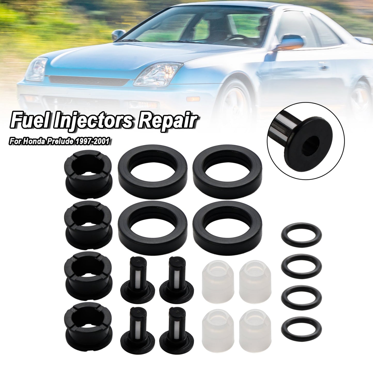 1997-2001 Honda Prelude Kraftstoffeinspritzdüsen-Reparatur-Service-Kit H22A4 FJ582