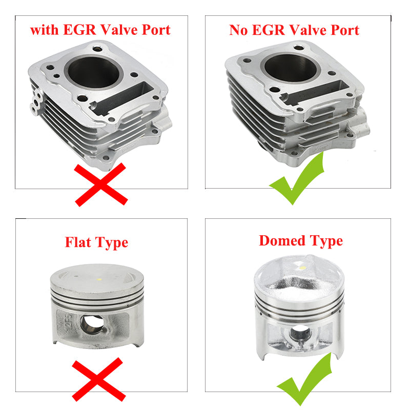57mm Zylinder Gewölbtem Typ Kolben Dichtungen Kit für Suzuki GZ125 GS125 GN125 EN125