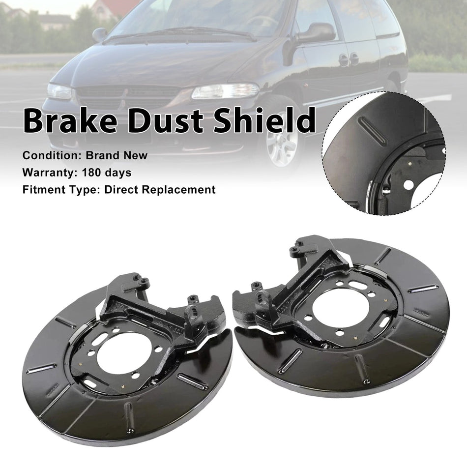 1996–2000 Für CHRYSLER VOYAGER III (GS) 2-teiliges Set Staubschutzbleche für hintere Scheibenbremsen 05073641AA