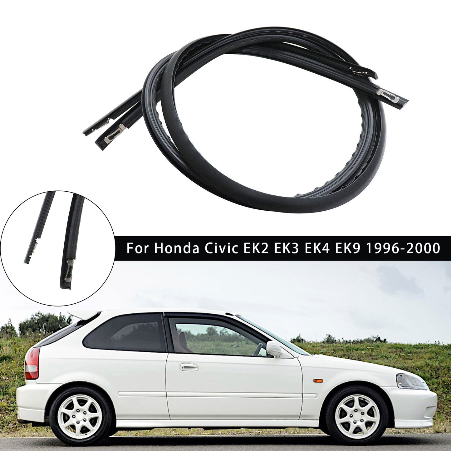 1996-2000 Honda Civic EK2 EK3 EK4 EK9 2 Stück L+R Türdach-Seitenleiste 74306-S03-003