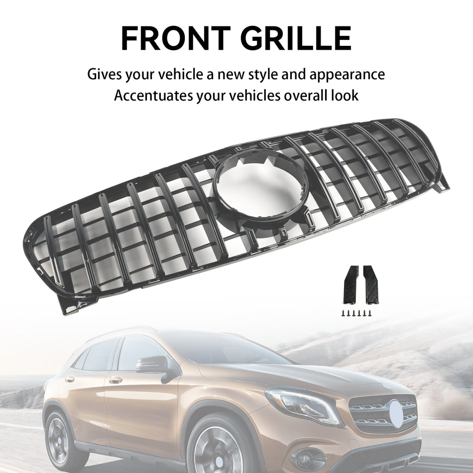 Front Grill Grille Für Mercedes Benz GLA W156 X156 2017-2019 Facelift Black