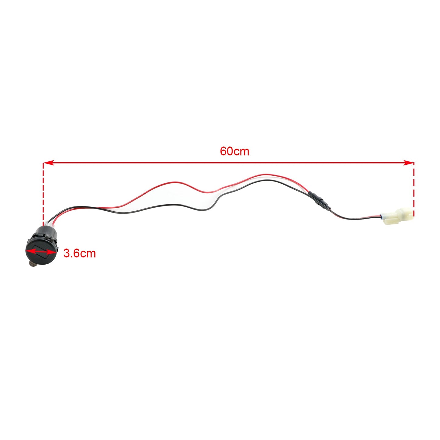 12-V-Buchsenladegerät Typ USB + C, schnell passend für Honda NX400 2024