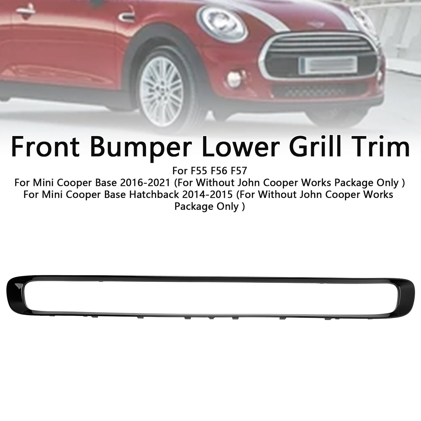 Kühlergrillverkleidung für die untere Frontsto?stange, 51117355238, passend für Mini F55 F56 F57 2014–2023