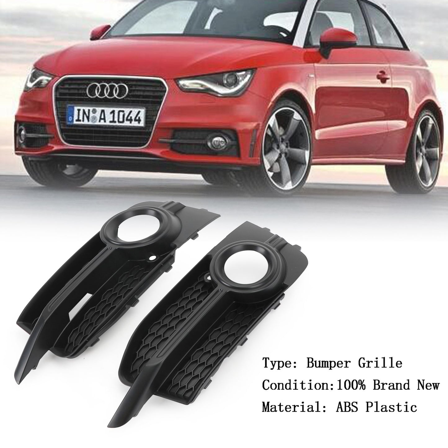 2PCS Front Bumper Fog Light Cover Grille Für Audi A1 8X S-Line 2011-2014