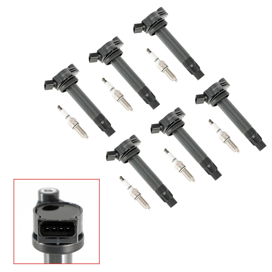 6x Zündspule + Zündkerze UF506 Für Toyota Solara Sienna 2004-2008