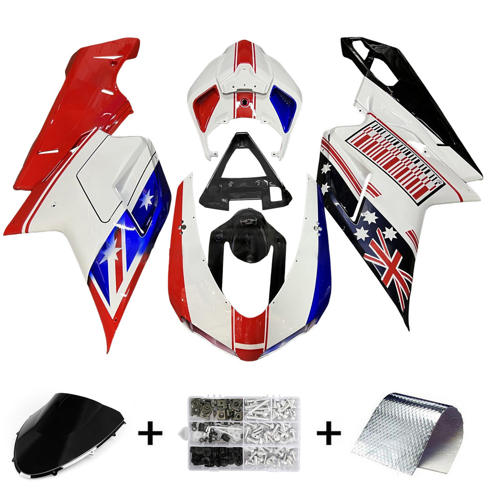 2007-2011 Ducati 1098 1198 848 Verkleidungssatz Karosserie ABS