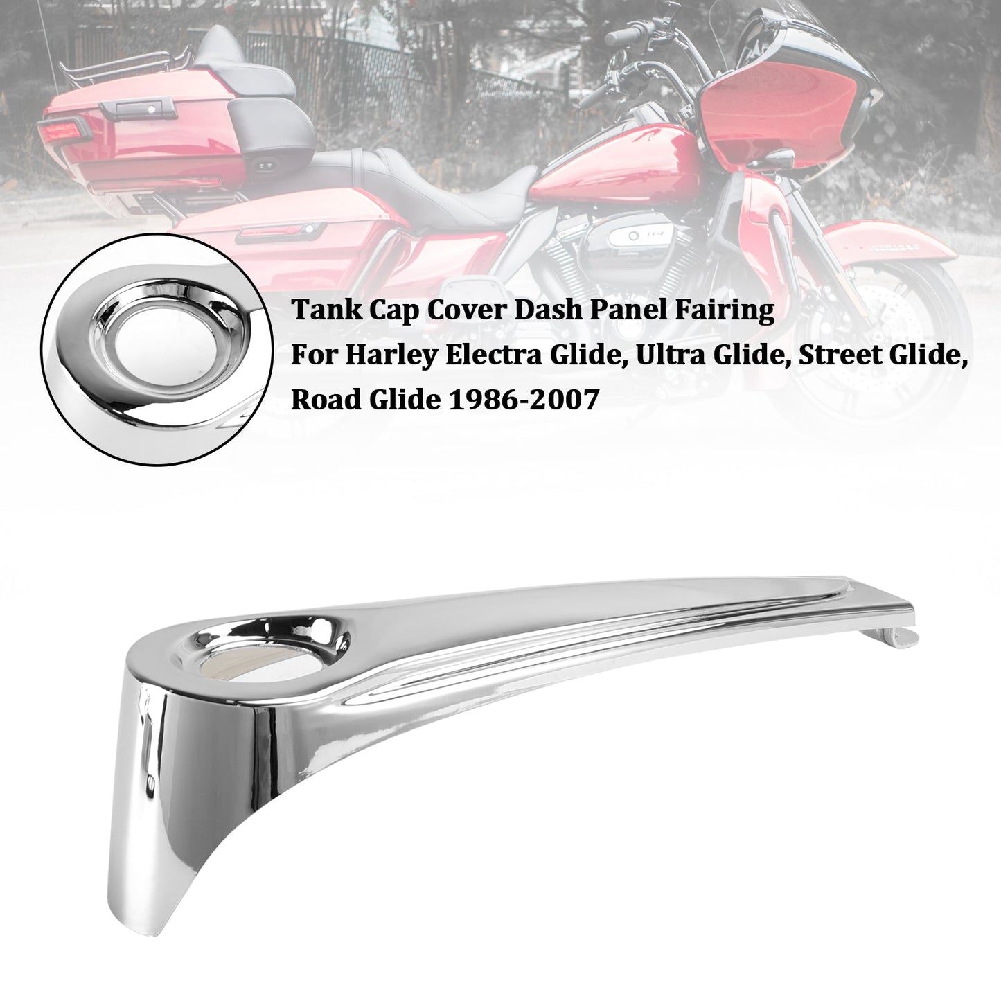 1986-2007 Harley Electra Glide, Ultra Glide, Street Glide, Road Glide Tankdeckel Abdeckung Verkleidung