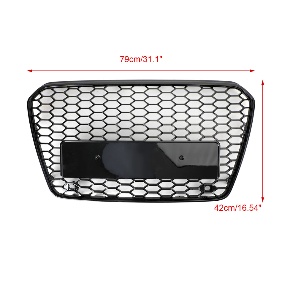 RS5 Style Honeycomb Mesh Front Bumper Grille Grill Fit Audi A5 S5 B8.5 2013-2016