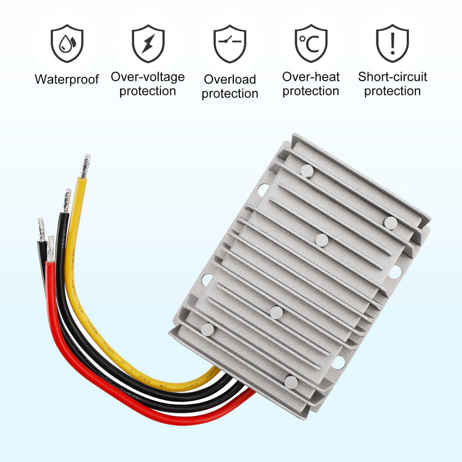Wasserdichter DC 18-36V bis DC 24V 12A Spannungsstabilisator Auto Netzteilregler