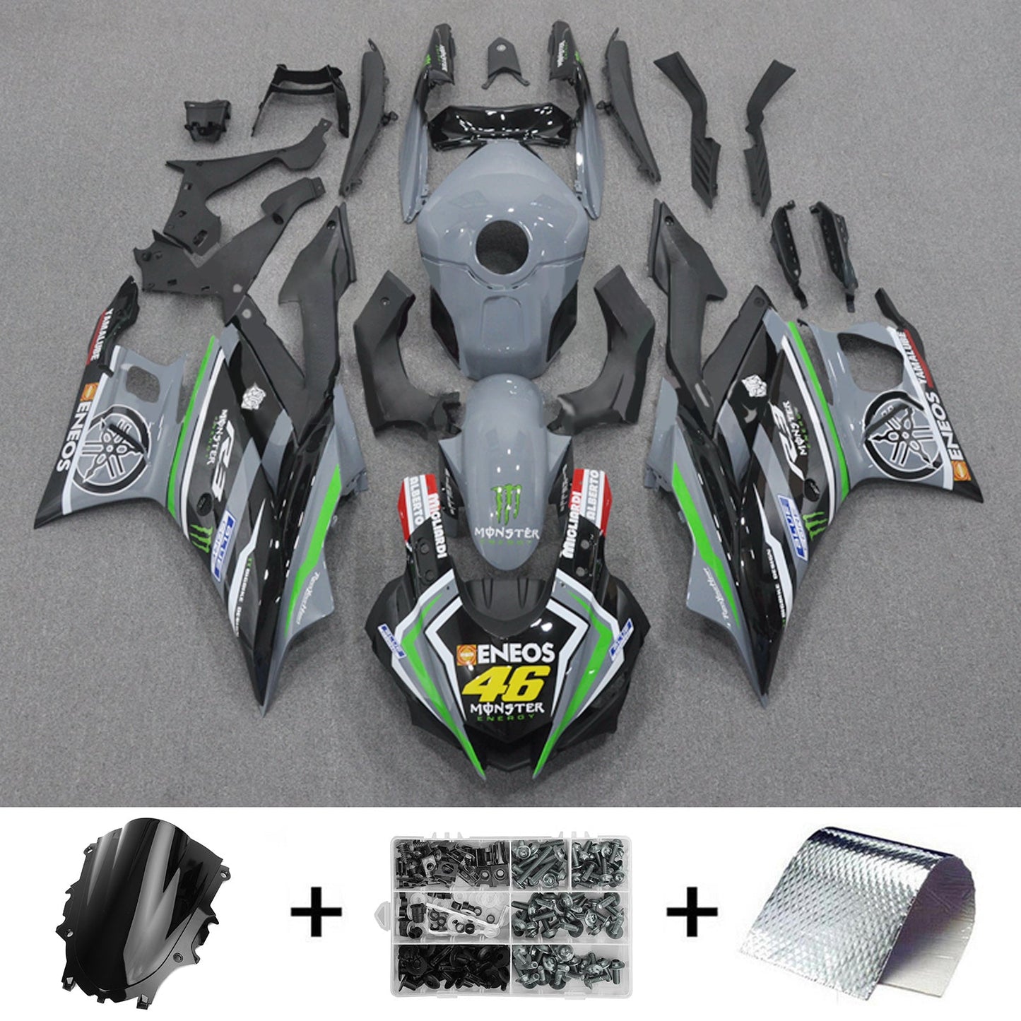 2019-2021 Yamaha YZF-R3 R25 Einspritzverkleidungssatz Karosserie Kunststoff ABS