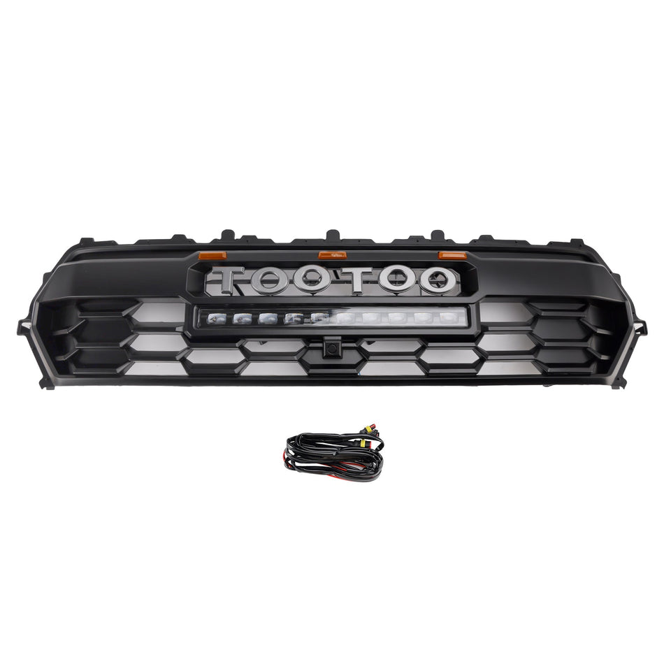 Toyota Tacoma ab Baujahr 2024 mit LED-Beleuchtung und Lichtleiste, schwarzer Frontstoßstangengrill