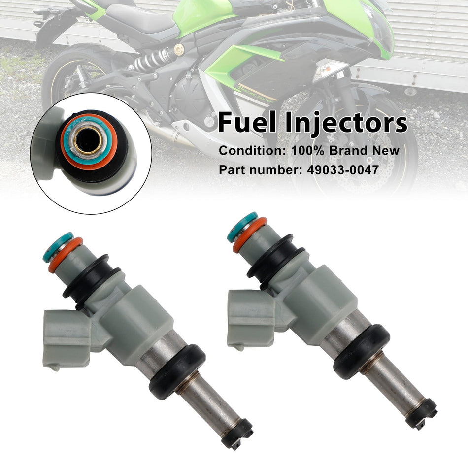 2 Stück 49033-0047 Einspritzdüsen für Kawasaki Ninja 400 18-24 Eliminator Z500 NINJA 500