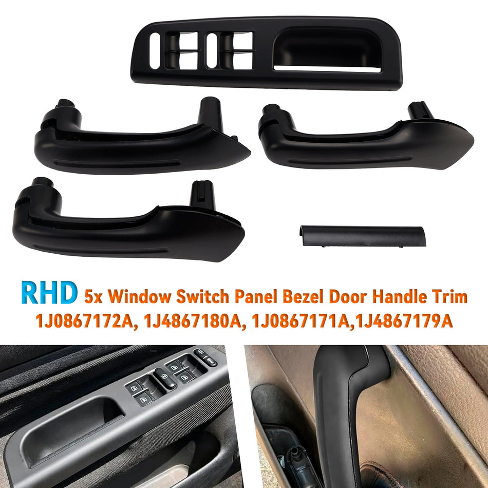 1998–2005 VW Golf MK4/Jetta/Bora/Passat B5 RHD Innentür Haltegriff Abdeckung + Schalter Blende 1J0867172A