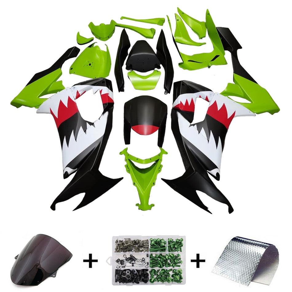 Injection Verkleidung Kit Karosserie Kunststoff ABS fit Für Kawasaki ZX10R 2008-2010
