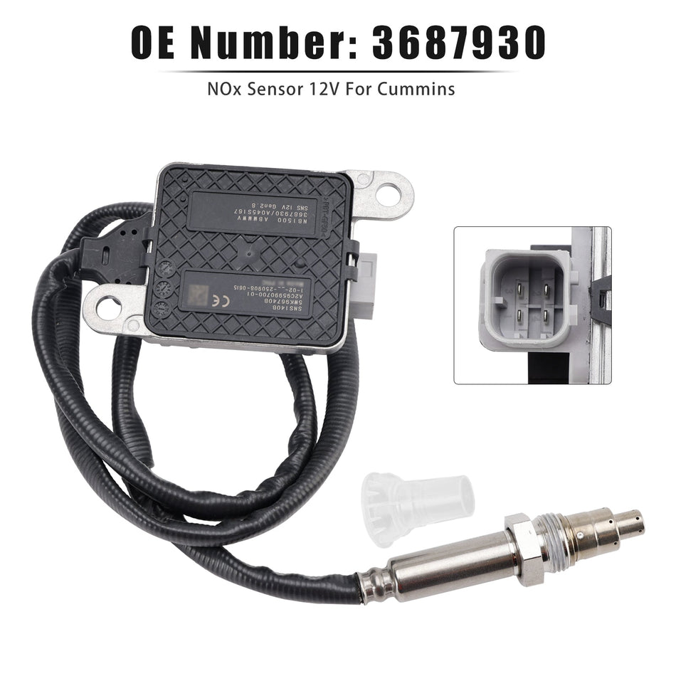 2013-2018 Cummins 11.9L 15L ISX15 Stickoxid-NOx-Sensor 12V 3687930