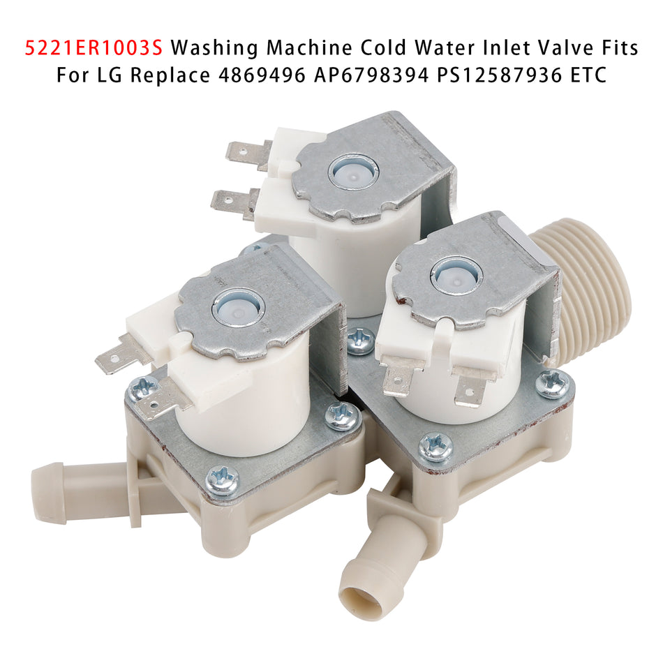 5221ER1003S Waschmaschine Kaltwasser Einlassventil Für LG 4869496 AP6798394