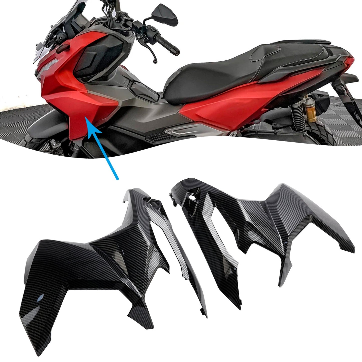 2023-2024 Honda ADV 160 Frontseitenabdeckung Scheinwerferverkleidung