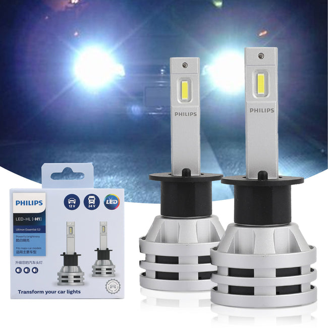 Pour Philips H1 Led Ultinon Essential Car White phares ampoules 6500K 19W 2pcs