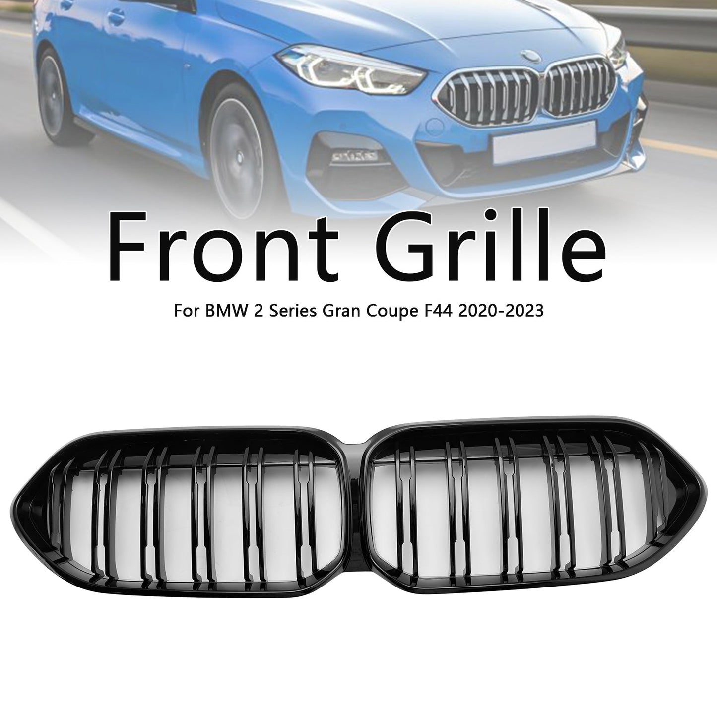 2020–2023 BMW 2er Gran Coupé F44 Kühlergrill für Frontsto?stange, schwarz gl?nzend, 51135A39378, 51138080494