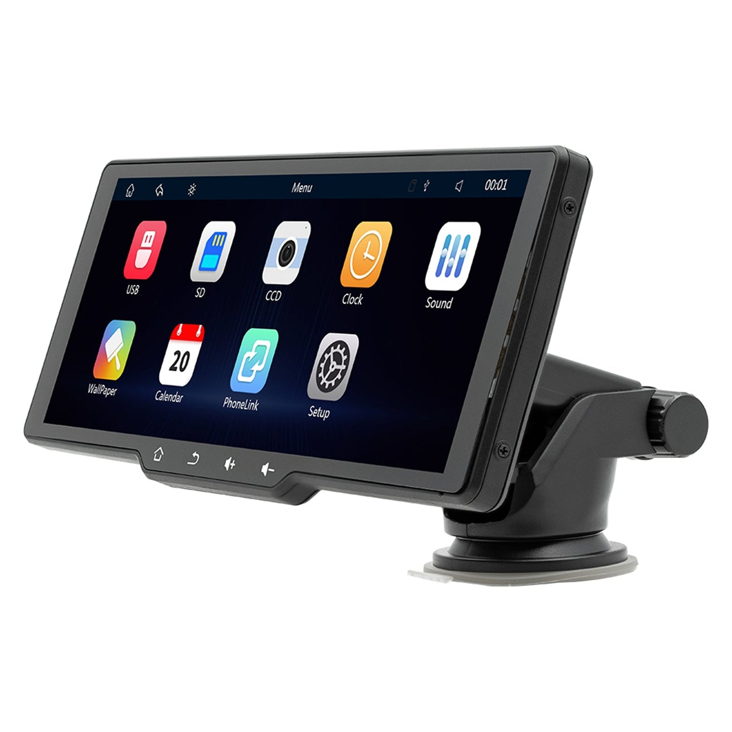 10,26-Zoll-Bildschirm Tragbarer drahtloser Carplay-Bluetooth-MP5-Player fürs Auto + 4 LED-Kamera