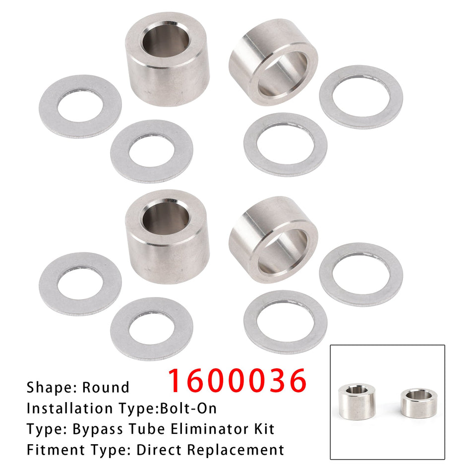 2er-Pack 1600036 Bypass-Rohr-Eliminator-Kit Aluminium-Shunts und Dichtungsscheiben