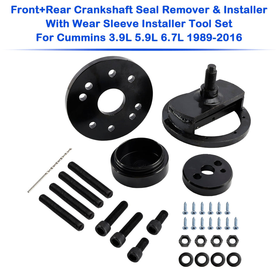 1989-2016 Cummins 3,9 l, 5,9 l, 6,7 l, Werkzeug zum Entfernen und Einbauen der Kurbelwellendichtung vorn und hinten