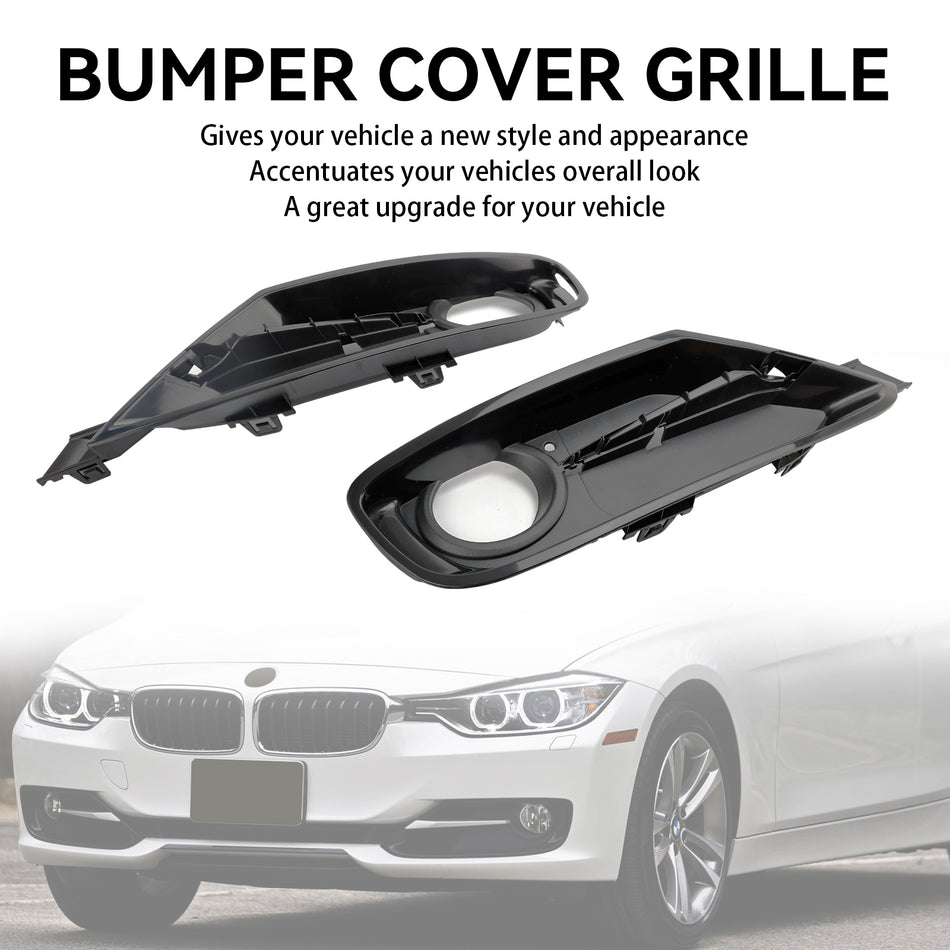 2PCS Front Bumper Fog Light Grille Covers Für BMW 3 Series F30 F31 2013-2015