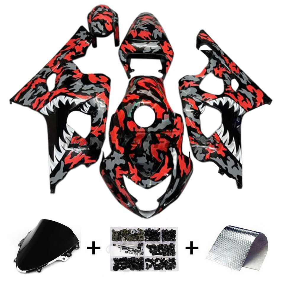 Injection Verkleidung Kit Karosserie Kunststoff ABS Für Suzuki GSXR 600/750 2004-2005 K4
