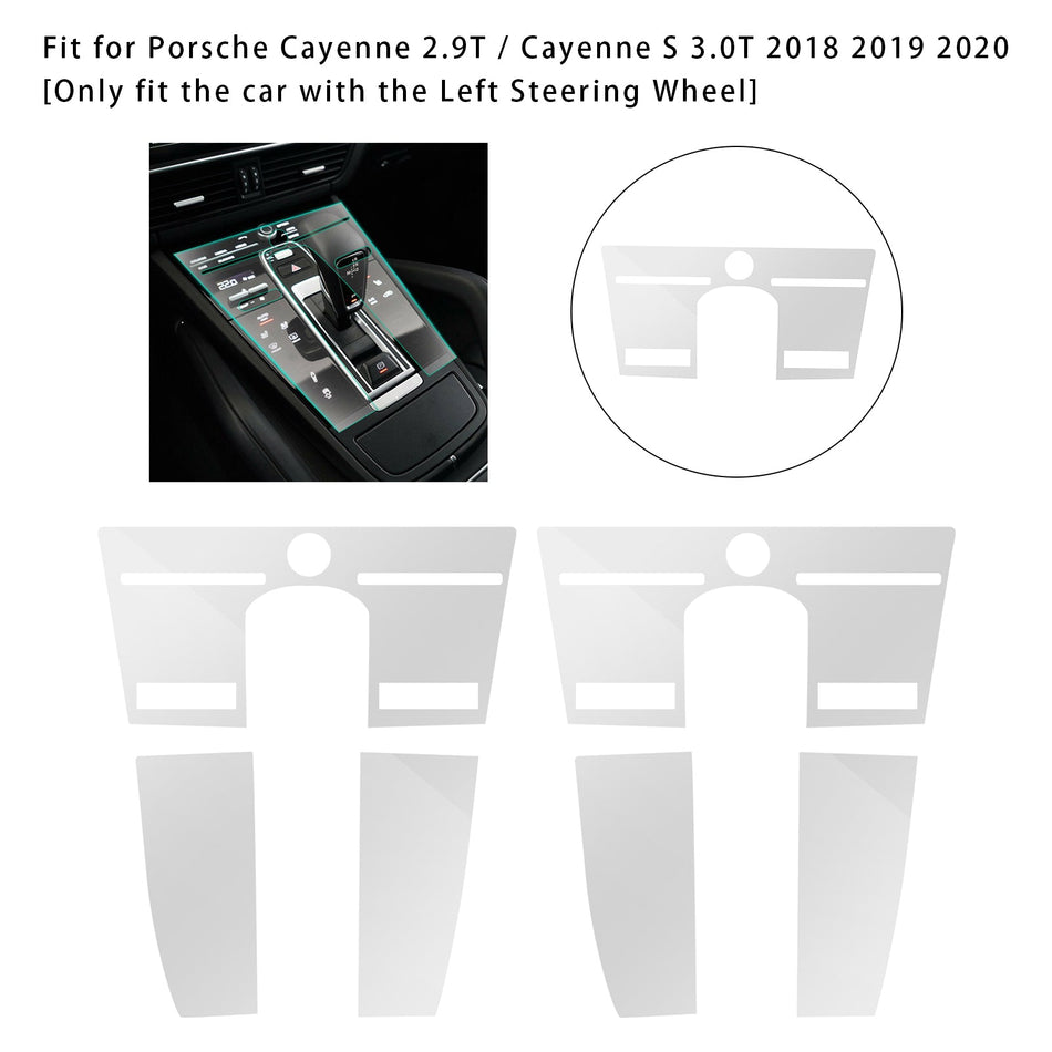 2018–2020 Porsche Cayenne 2.9T 3.0T 2-teilige TPU-Displayschutzfolie für Navigationssystem
