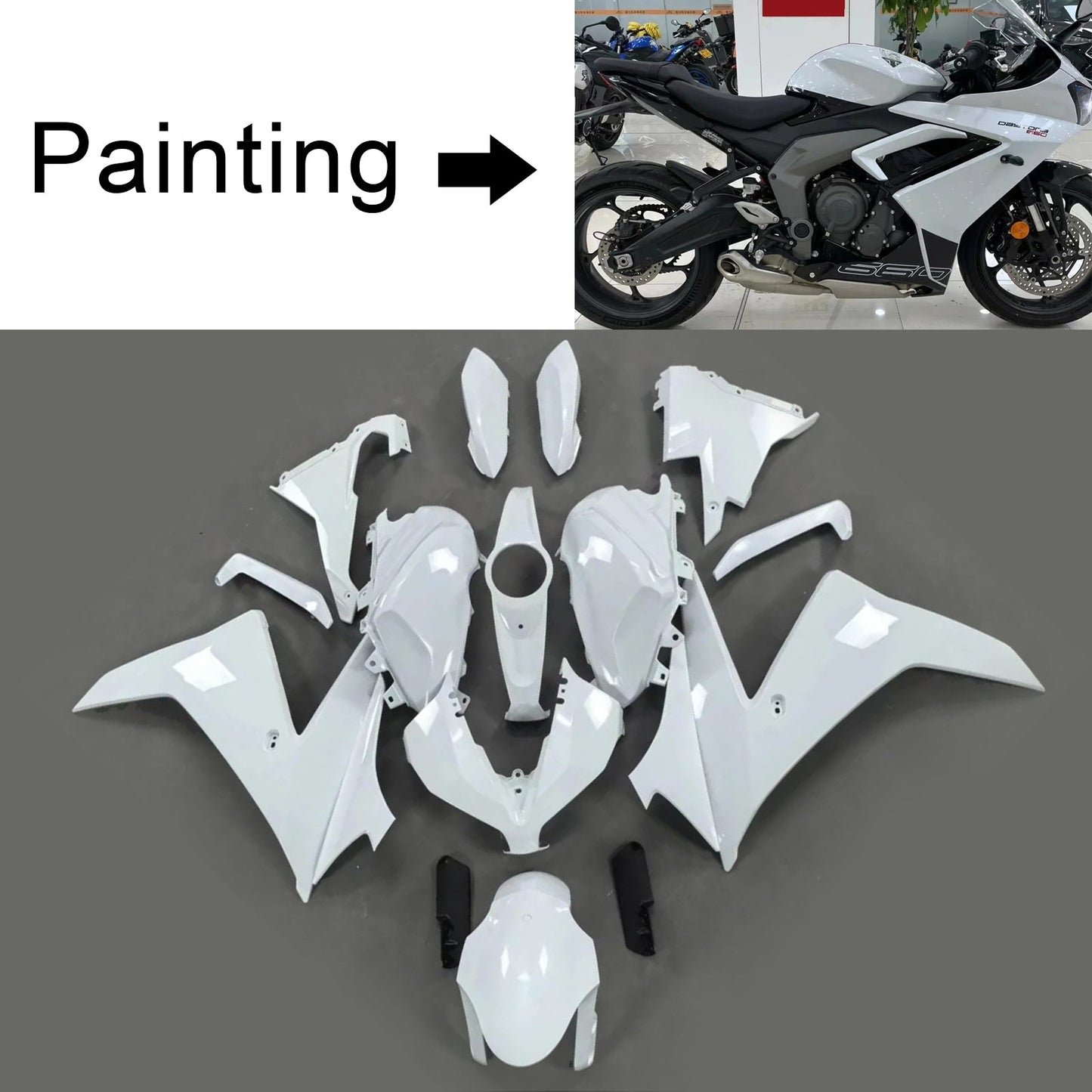 2024-2025 Triumph Daytona 660 Einspritzverkleidungssatz Karosserie Kunststoff ABS