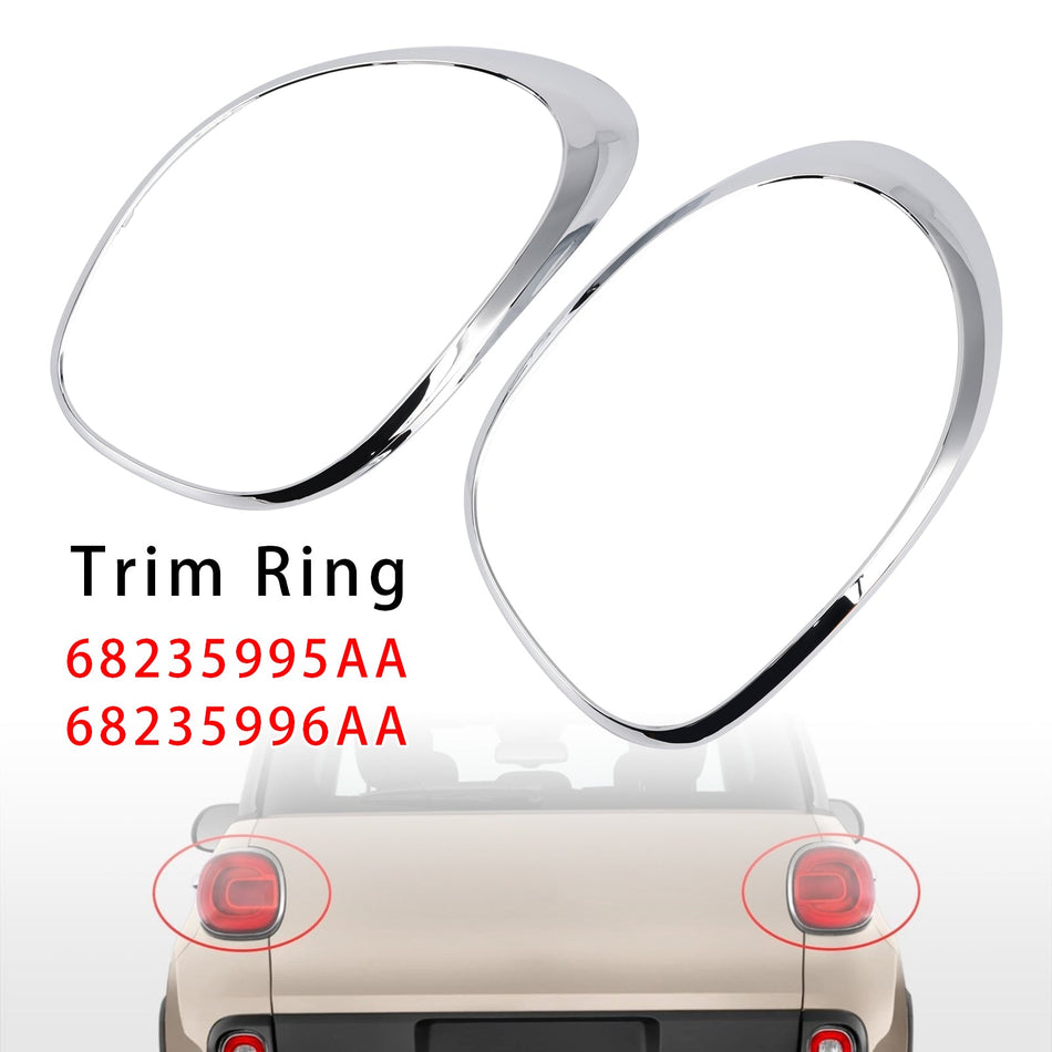 2014–2020 Für Fiat 500L, linker und rechter Rücklicht-Zierring, Chrom