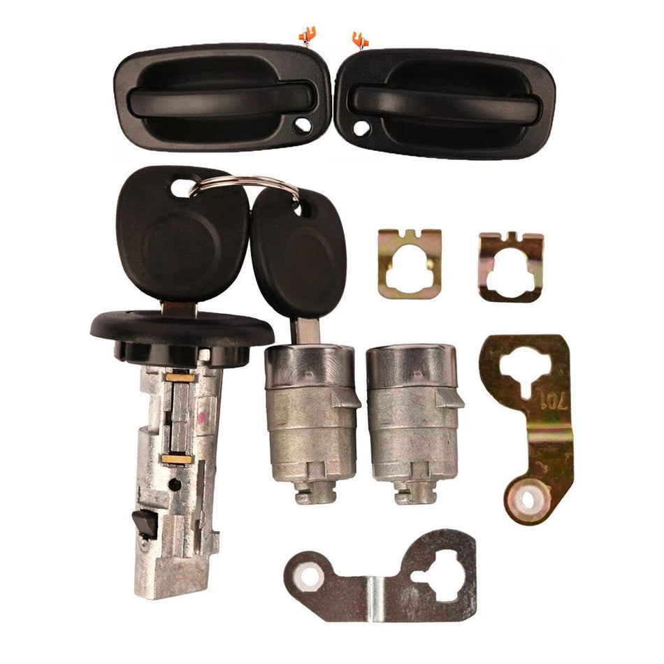 Türgriff außen, 2 Türschlösser und 2 identische Schlüssel für GM Chevy 2001-2006