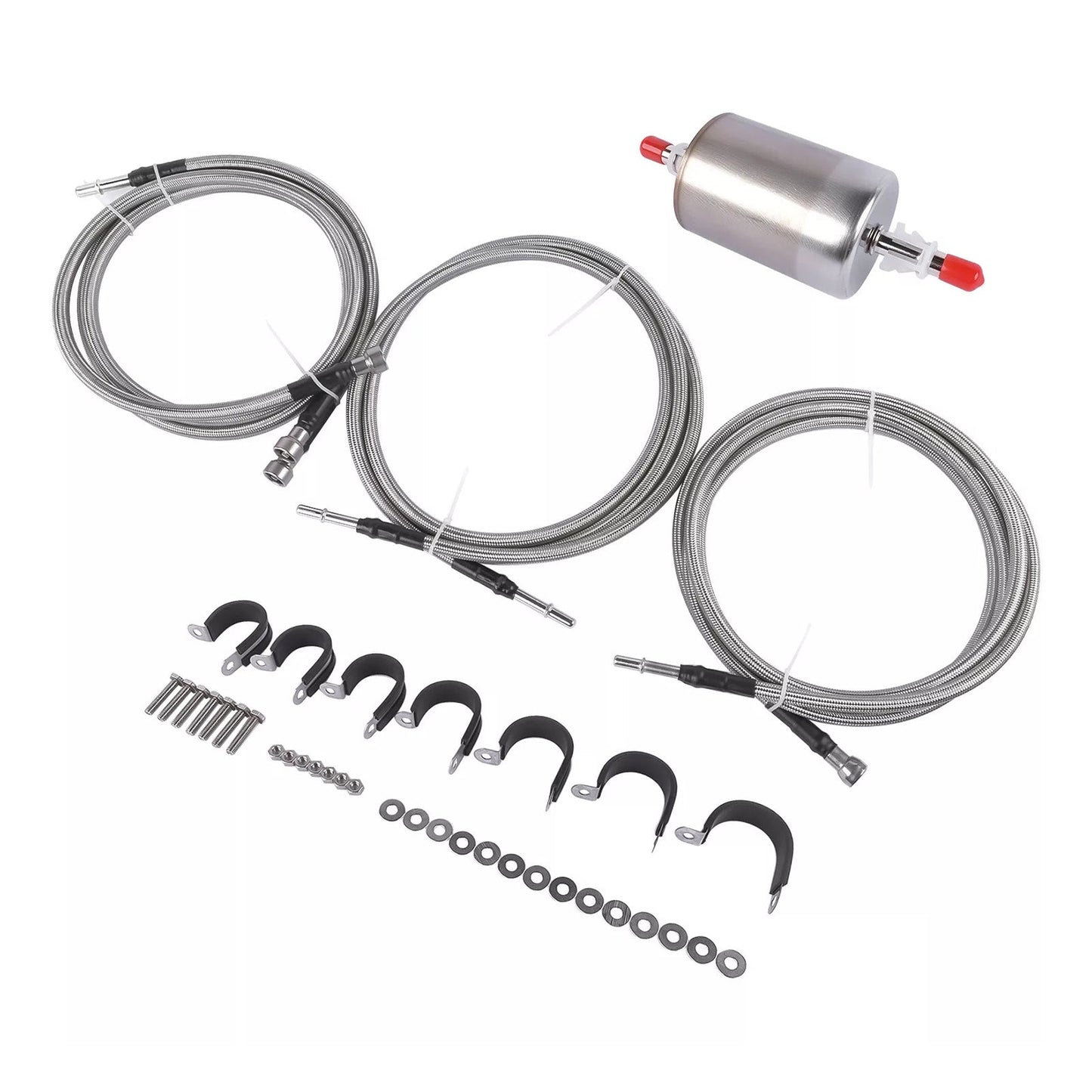 2001-2003 GMC Sierra 2500 HD Edelstahl geflochtene Kraftstoffleitungen Kit 819-840 Quick Fix