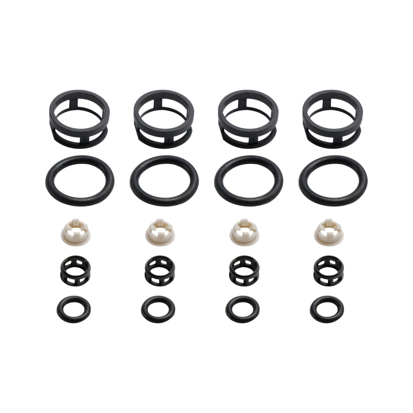 Nissan JECS – Altima/Sentra/Infiniti/G20 V4, 4-teiliges Reparaturset für seitliche Einspritzdüsen, Filter, Dichtungen, O-Ringe, Zapfenkappen