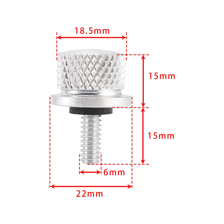 SILBERNE HINTERE KOTFLÜGEL-SITZSCHRAUBE FÜR SPORTSTER XL883 XL1200 1997-2022