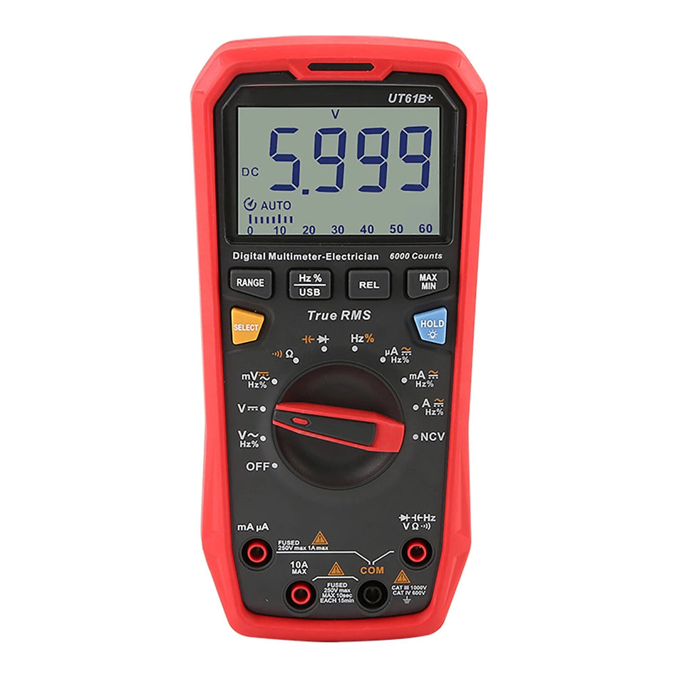 UT61B+ Digitalmultimeter AC/DC-Spannungs-, Strom-, Widerstands- und Kapazitätsmessgerät