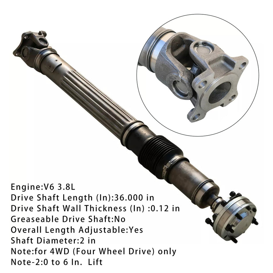 2007–2011 Jeep Wrangler 3,8 l 4WD Vordere Antriebswelle Kardanwelle 52753319AC