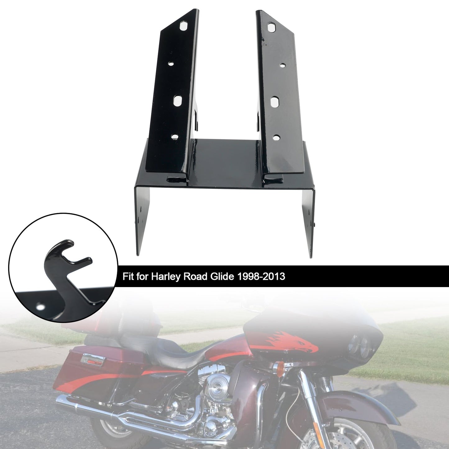 1998-2013 Harley Road Glide Stahl Frontverkleidung Radio Caddy Halterung 7708-98