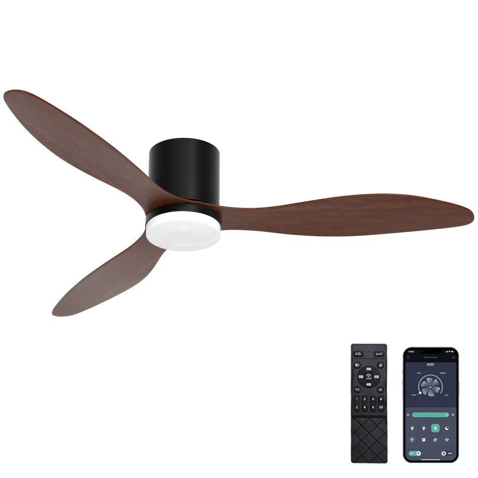 Fern‑ / App‑gesteuerter 42‑Zoll‑Profil‑Deckenventilator mit dimmbarer LED‑Beleuchtung und DC‑Motor