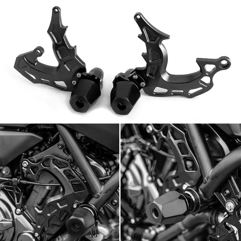 Frame Sliders MT-07 Crash Motorcycle 14-18 Yamaha Black FZ07 MT07 Prot ...