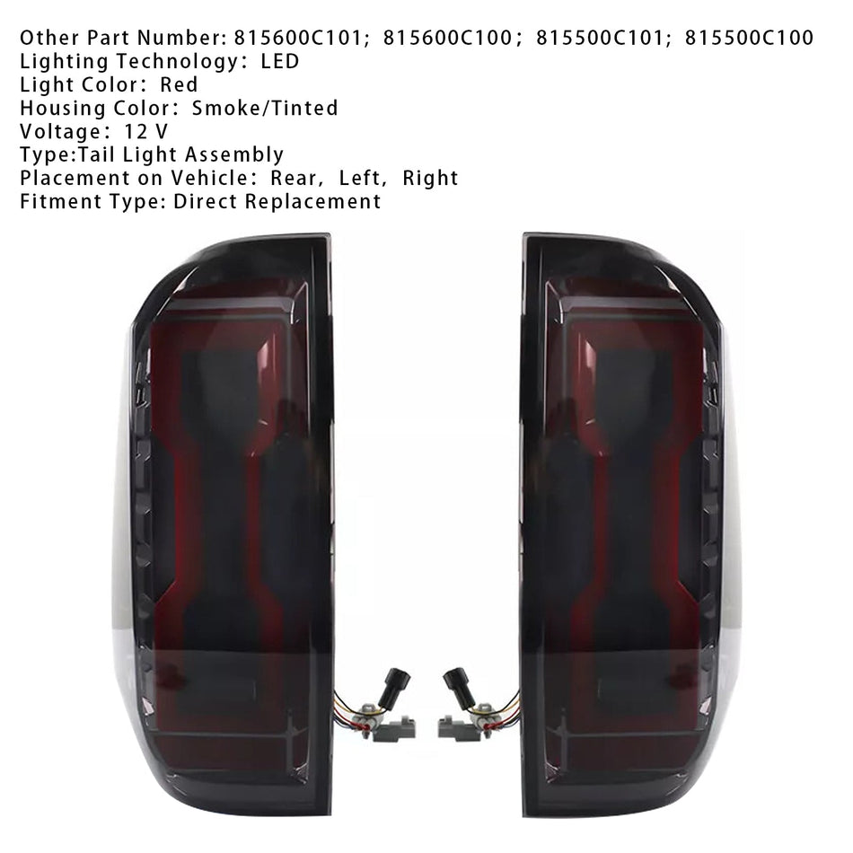 2014–2020 Toyota Tundra links + rechts LED Rücklicht Montage 815600C101 815600C100