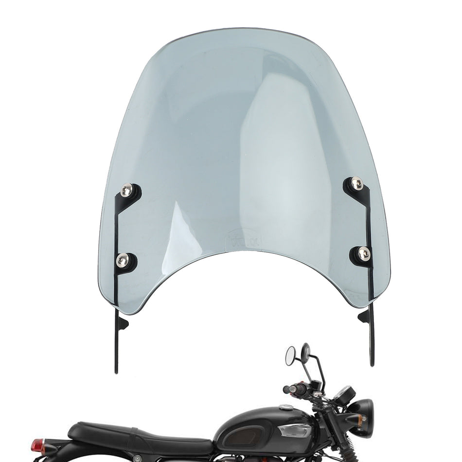 Kunststoff Windschild Windschutzscheibe für Triumph Bonneville T100 T120 Grau