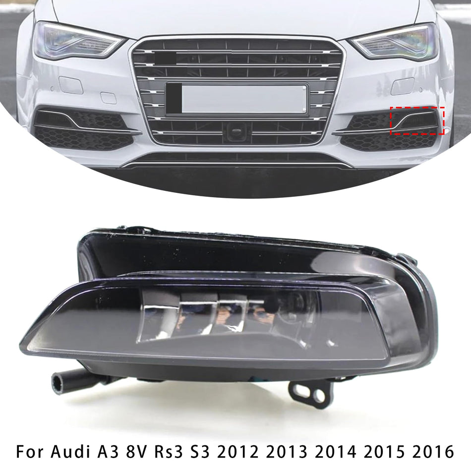 2012–2016 Audi A3 8 V Rs3 S3 1 Stück vorne links Nebelscheinwerfer Lampen mit Glühbirnen